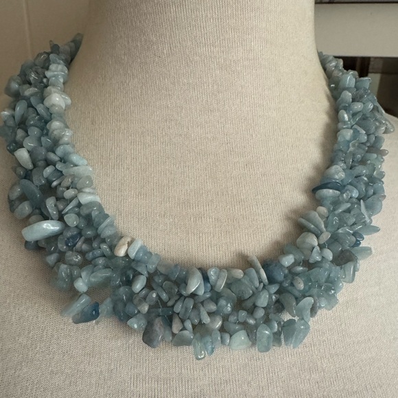 Elegant Blue Stone Necklace - Picture 1 of 6